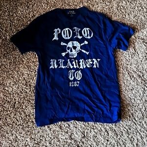 Boys Size 10-12 (M) Ralph Lauren Blue Tshirt